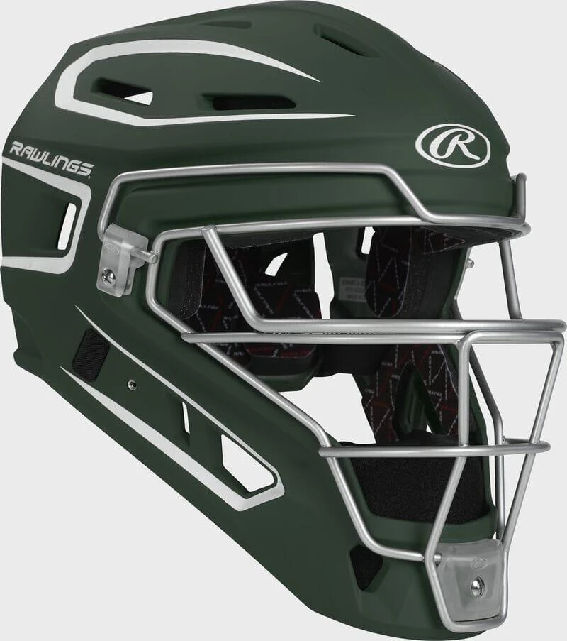 Rawlings Adult Dark Green/White VELO 2.0 Catcher's Gear Box Set: CSV2A-DG/W - Image 2