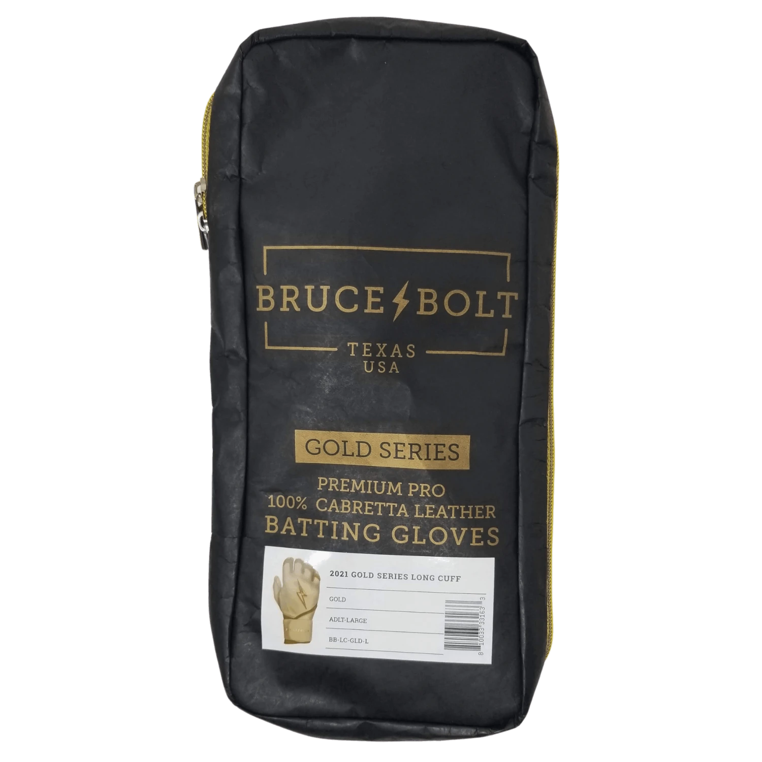 Bruce Bolt PREMIUM PRO Gold Series Batting Gloves: Long Cuff - Image 4