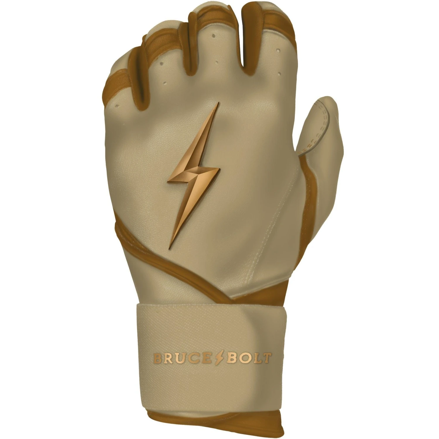 Bruce Bolt PREMIUM PRO Gold Series Batting Gloves: Long Cuff - Image 5