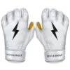 Bruce Bolt PREMIUM PRO Short Cuff Batting Gloves: White